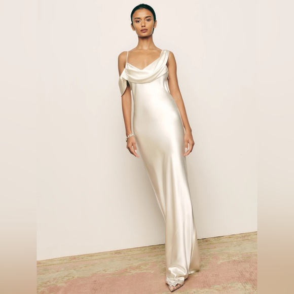 Reformation Dresses & Skirts - Reformation Ronda Silk Dress - Ivory 2